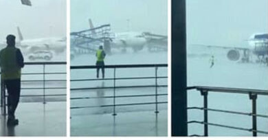 ശക്തമായ കാറ്റ്; ഡല്‍ഹി വിമാനത്താവളത്തില്‍ വിമാനങ്ങള്‍ക്ക് കേടുപാട് സംഭവിച്ചു
