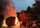 പാലക്കാട്-കോഴിക്കോട് ദേശീയപാതയില്‍ ലോറികള്‍ തമ്മില്‍ കൂട്ടിയിടിച്ചു,ഡ്രൈവര്‍ വെന്തുമരിച്ചു